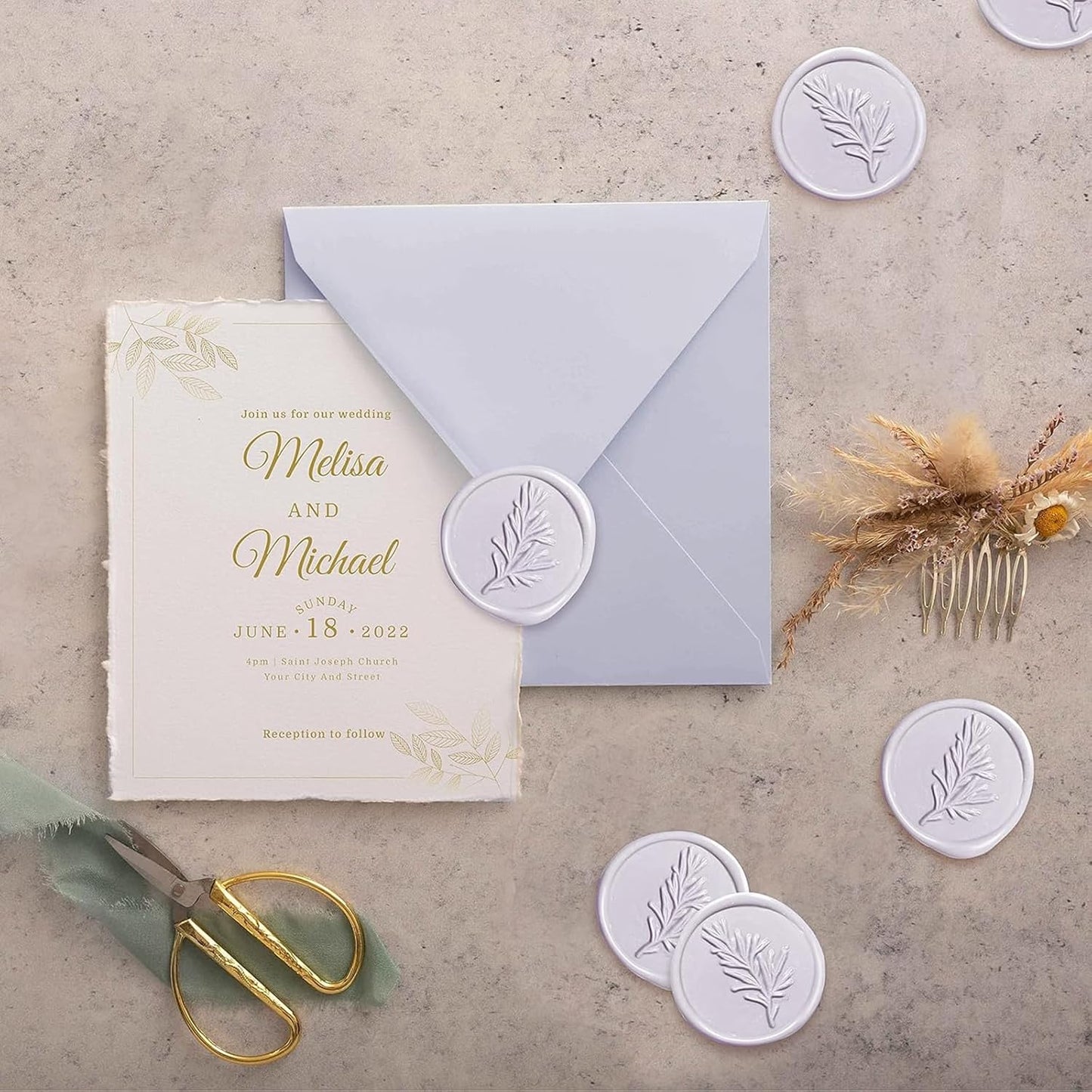 UNIQOOO Light Lavender Glue Gun Sealing Wax Sticks for Wax Seal Stamp - Perfect for Wedding Invitations, Thank You Card, Mails, Wine Gift Wrapping, Christmas Gift, Pack of 8