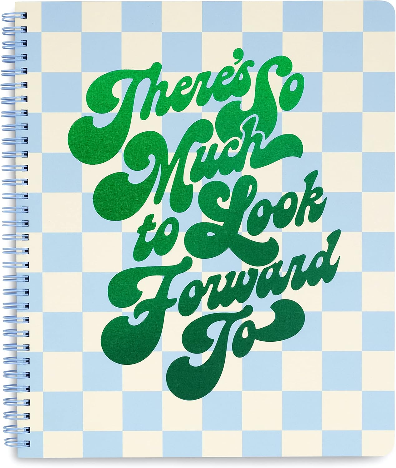 ban.do Rough Draft Large Spiral Notebook with Saying, 11" x 9" with Pockets and 160 College Ruled Pages, There's so Much to Look Forward to