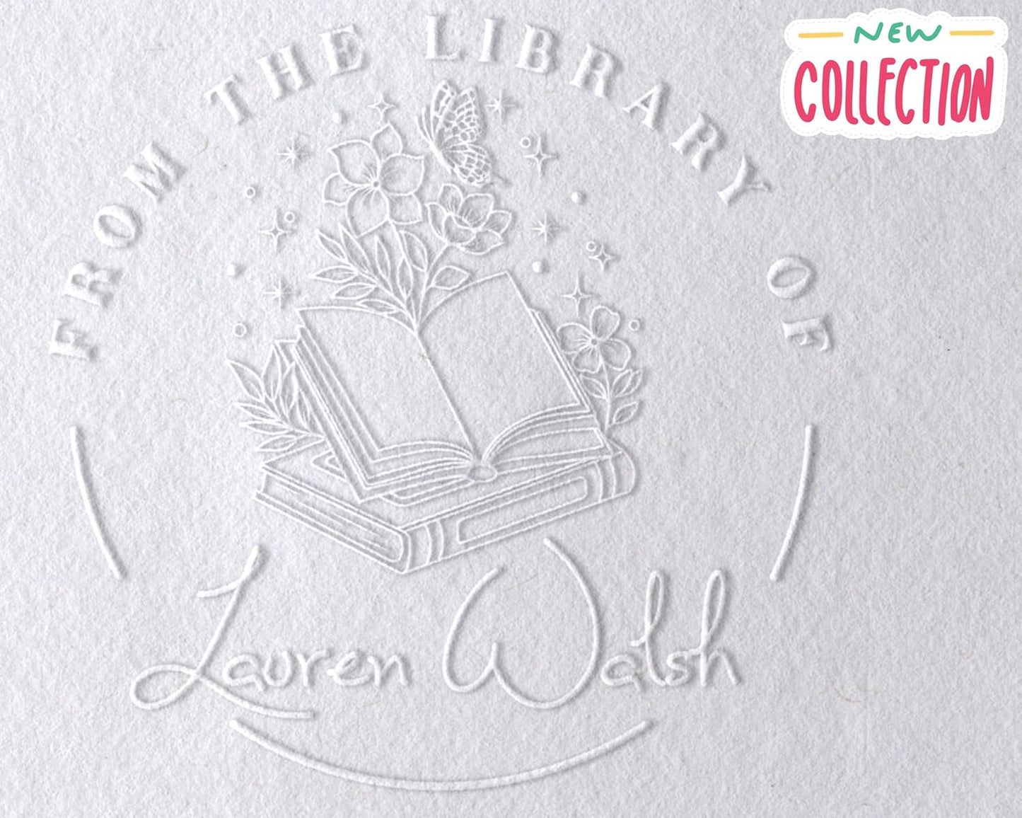 Book Stamp Personalized Embosser Custom Book Stamp - Personalized Embosser for Book Lovers