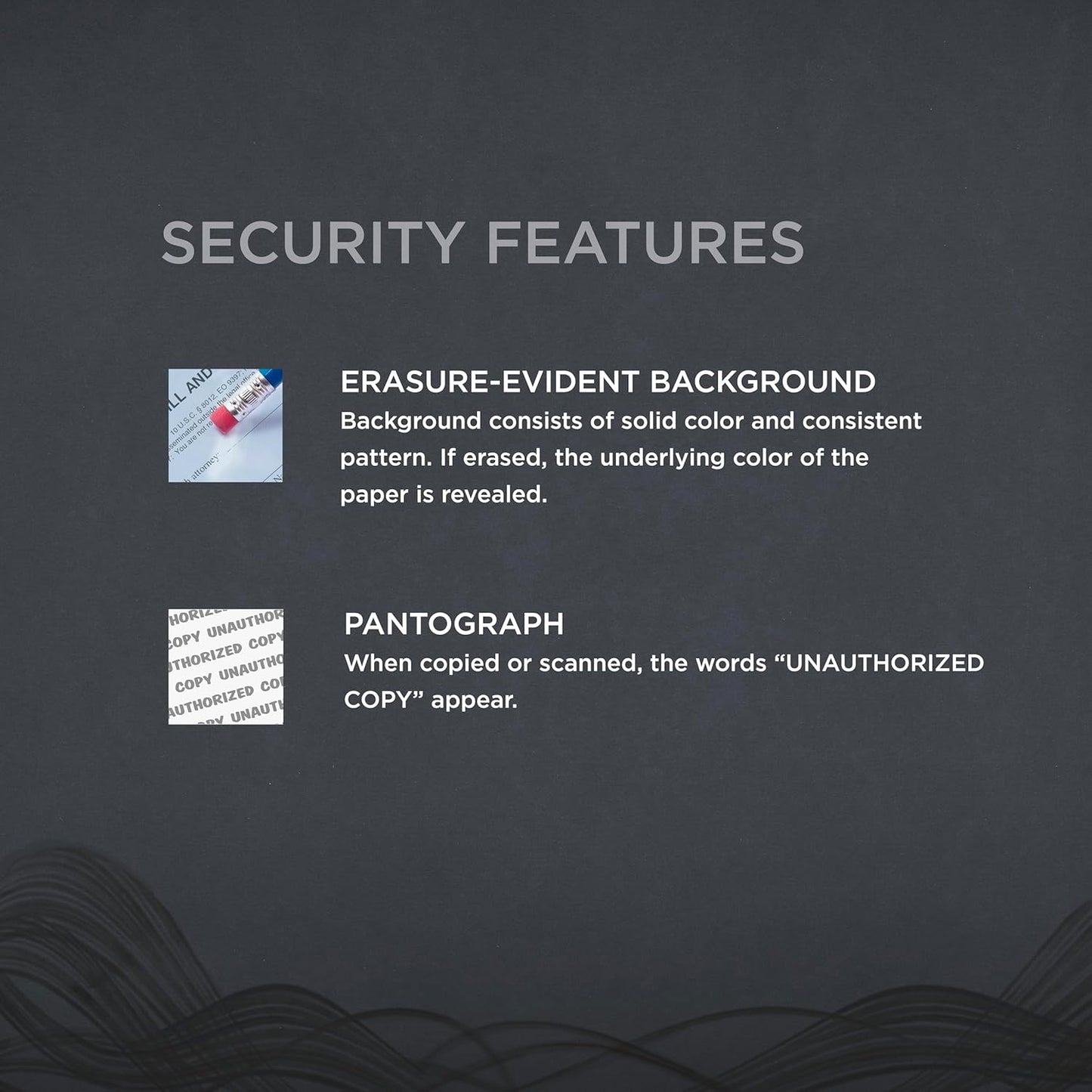 DocuGard Standard Blue Multi-Purpose Security Paper - Fraud Prevention - 2 Security Features - Laser & Inkjet Printer Compatible - 8.5" x 11“ - 24 lb - 500 Sheets (04540)