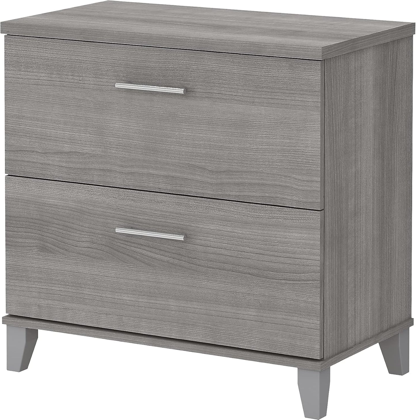 Bush Furniture Somerset 2 Drawer Lateral File Cabinet in Platinum Gray