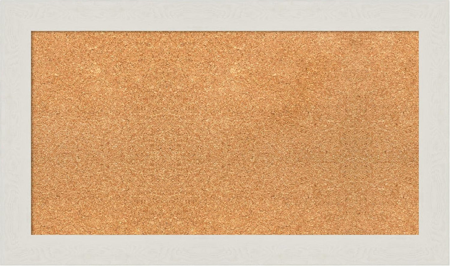 Amanti Art Natural Cork Board for Wall, 17x29 Vision Board with White Frame, Medium Corkboard Office Decor for Home Organization, Country Rustic Corkboard Pinboard to Display Items for Home