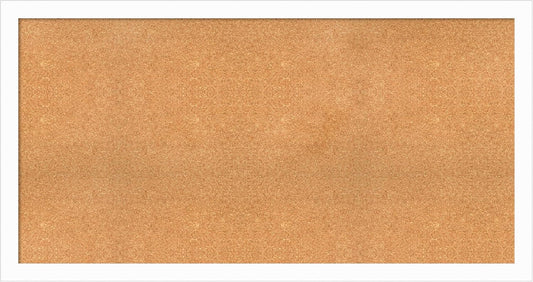 Amanti Art Natural Cork Board for Wall, 31x59 Vision Board with White Frame, Oversize Corkboard Office Decor for Home Organization, Casual Corkboard Pinboard to Display Items for Home Organization in