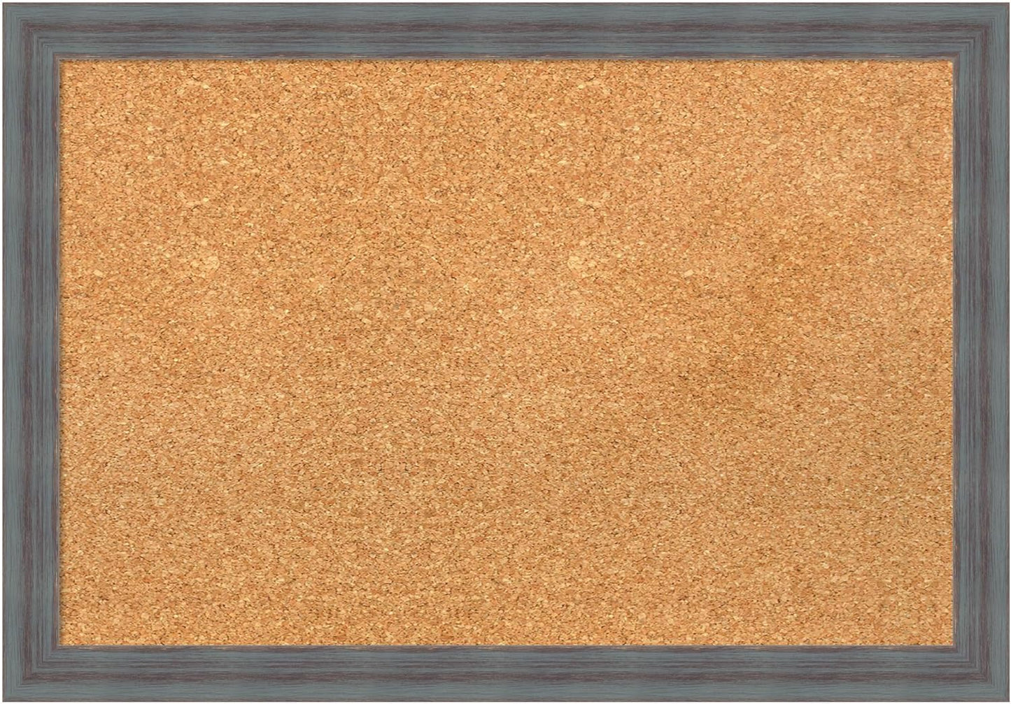 Amanti Art Natural Cork Board for Wall, 18x26 Vision Board with Blue Wood Frame, Medium Corkboard Office Decor for Home Organization, Rustic Farmhouse Corkboard Pinboard to display items for home