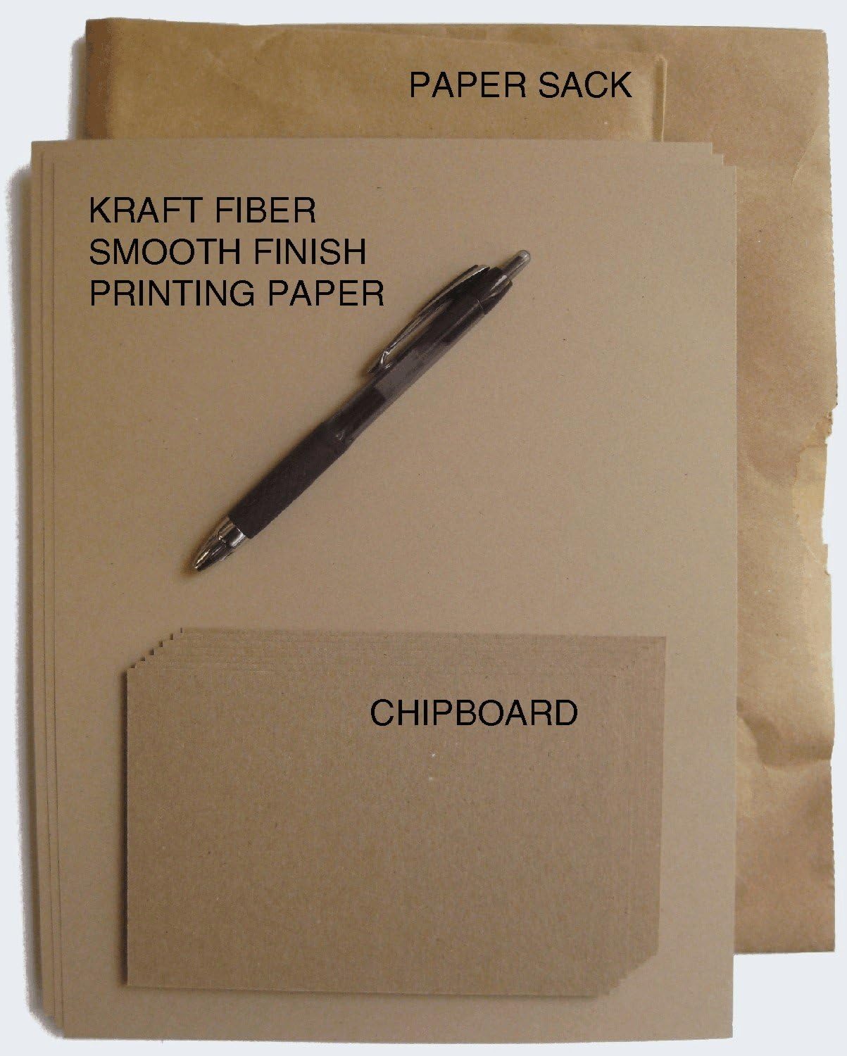 50 Sheets Chipboard 46pt (Point) 3 X 5 Inches Medium Weight Photo|Card Size .046 Caliper Thick Cardboard Craft|Packing Brown Kraft Paper Board