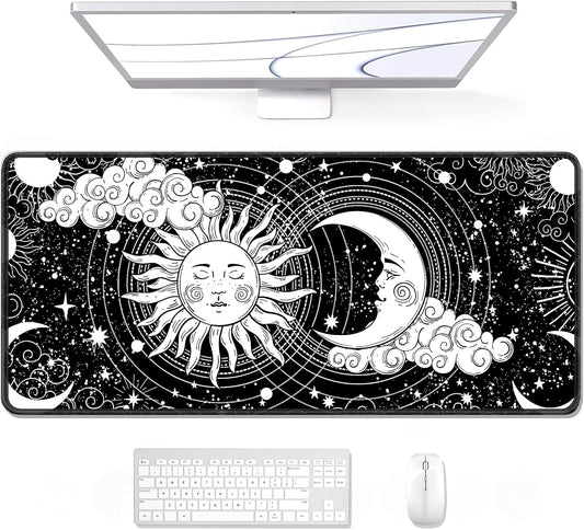 Auhoahsil Large Mouse Pad, XXL Gaming Mousepad, Desk Mat for Desktop, Thick Rubber, Big & Long Size, Stitched Edges, Full Desk Pad for Laptop & Computer, Extended 31.5 x 11.8 in, Magic Astrology