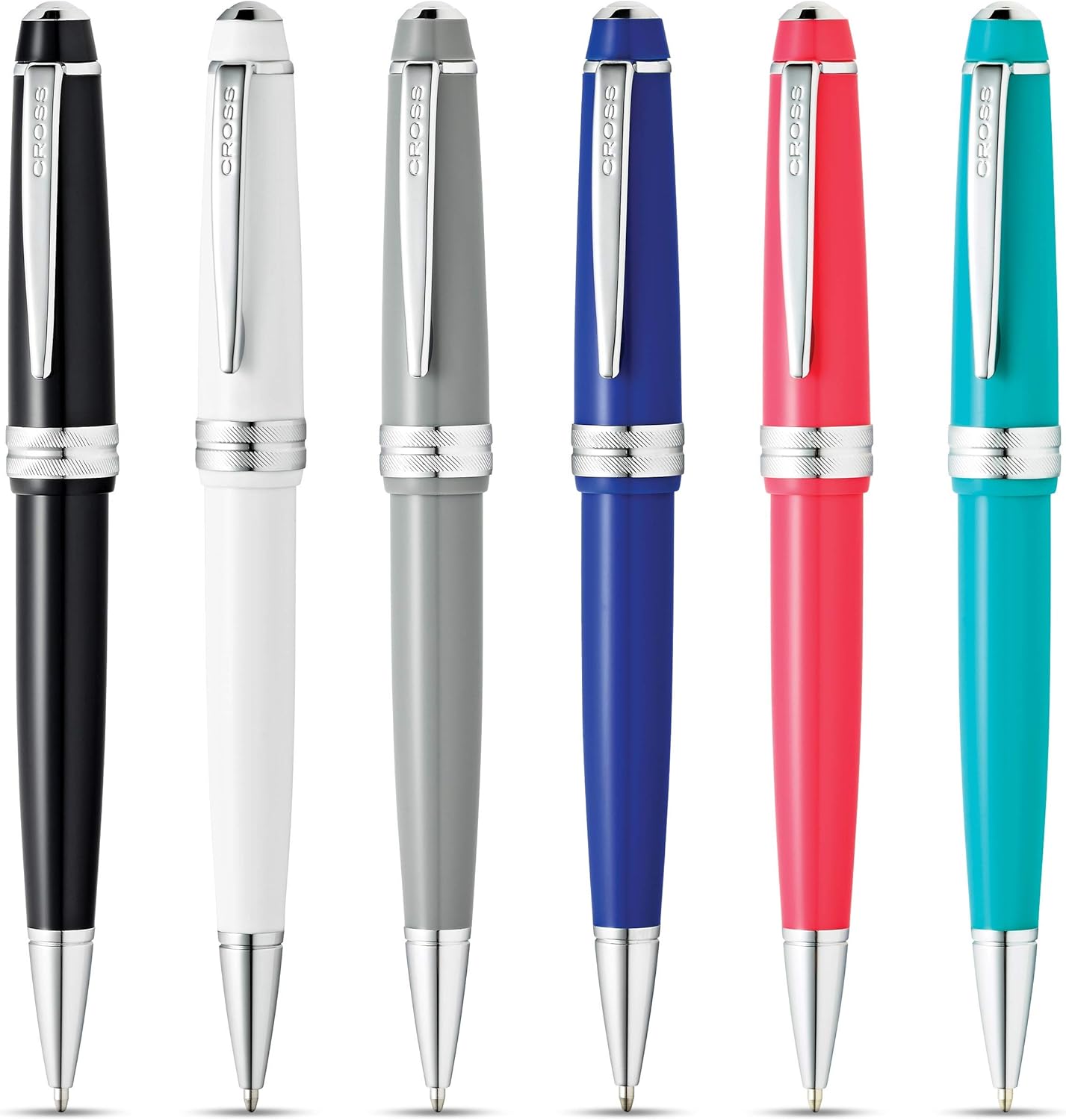 Cross Bailey Light Refillable Ballpoint Pen Presented in a Everyday Gift Box - Medium Point, Black Ink, Polished Coral