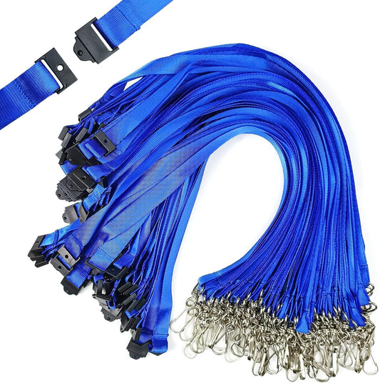 DE Breakaway Lanyards for Id Badges,Teacher Lanyard with with J-Hook Bulk Flat Lanyards for Name tag ID Badges Holder
