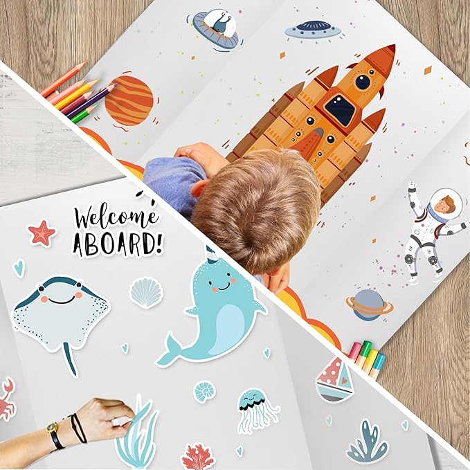 Chell 36" x 48" Large Trifold Poster Board, 2 Pack, White Corrugated Project Boards for Science Fair, School Projects, Event Displays and Business Presentations