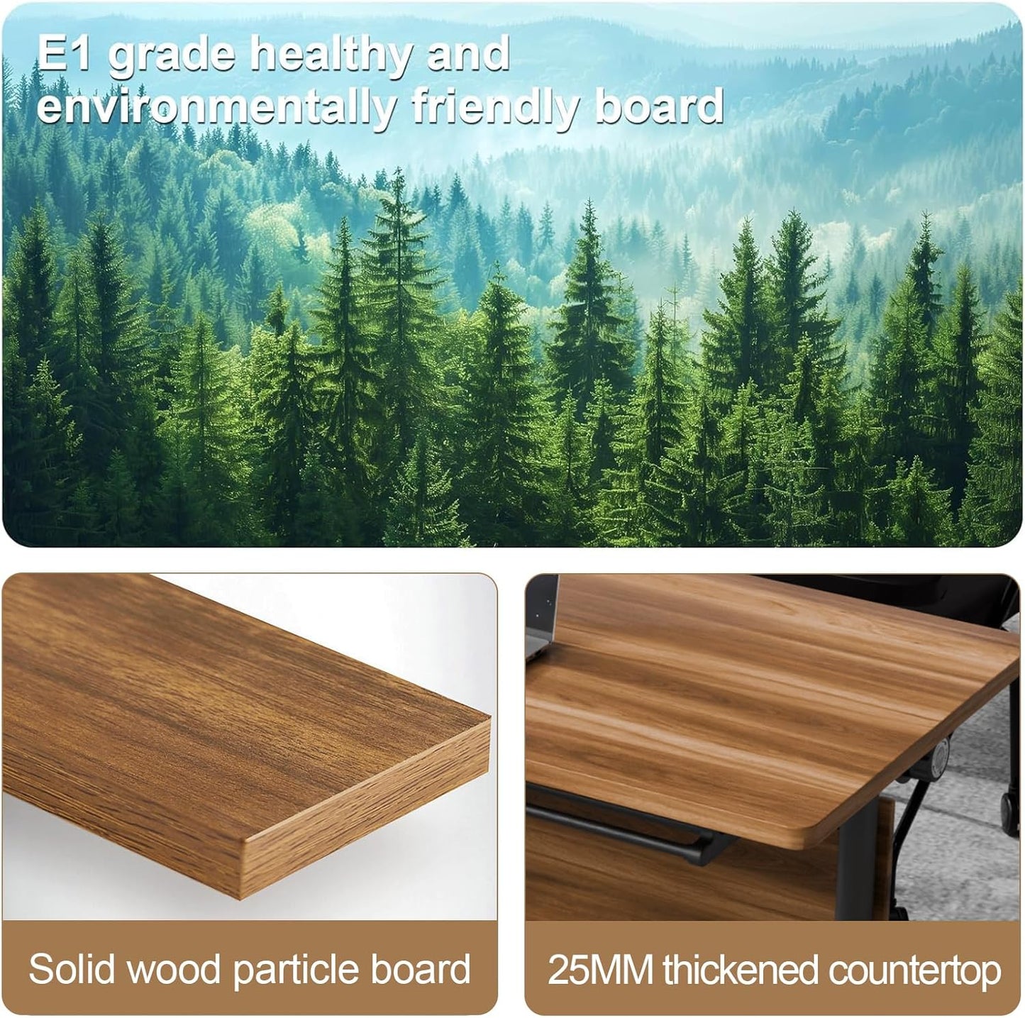 Conference Room Table with Flip-Top Design for Dynamic Meetings, Business Table Computer Desk with Heavy-Duty Frame,Foldable Seminar Meeting Tables for Home Office (4, C, 70.8IN)