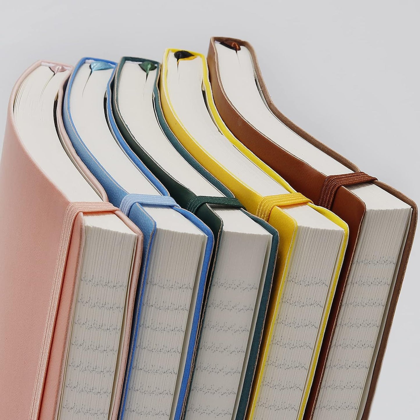 B5 College Ruled Notebooks - 2 Pack B5 Large Journal Notebooks with 376 Numbered Pages,100gsm Thick Lined Paper,Soft PU Leather Cover,7.6 X 10 inch(PINK)