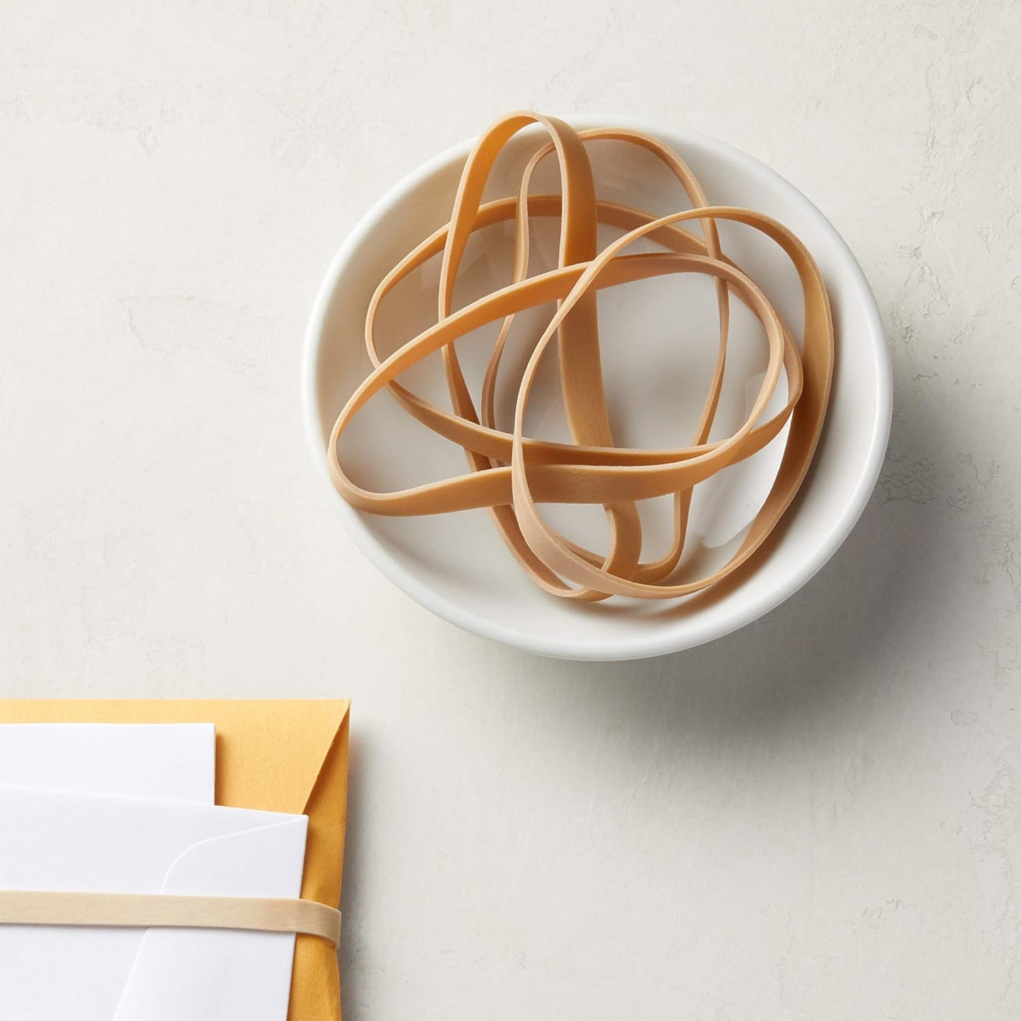 Amazon Basics Rubber Bands, Size 64 (1/4"), 320 Bands/1 lb Pack, 3-Pack, Tan