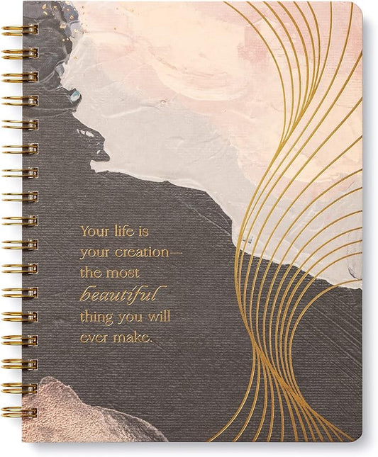 Compendium Spiral Notebook - Your life is your creation... — A Designer Spiral Notebook with 192 Lined Pages, College Ruled, 7.0”W x 9.25”H
