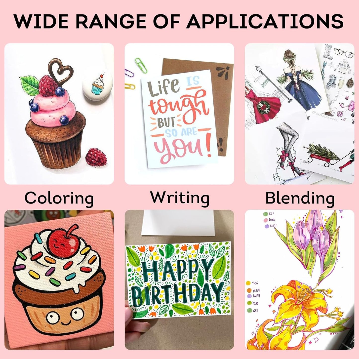 120 Colors Alcohol Markers Set Dual Tip Art Markers for Kids Marker Pens with Pen Holder and Case for Adult Painting Supplies Perfect for Painting, Coloring Book, Sketching and Drawing