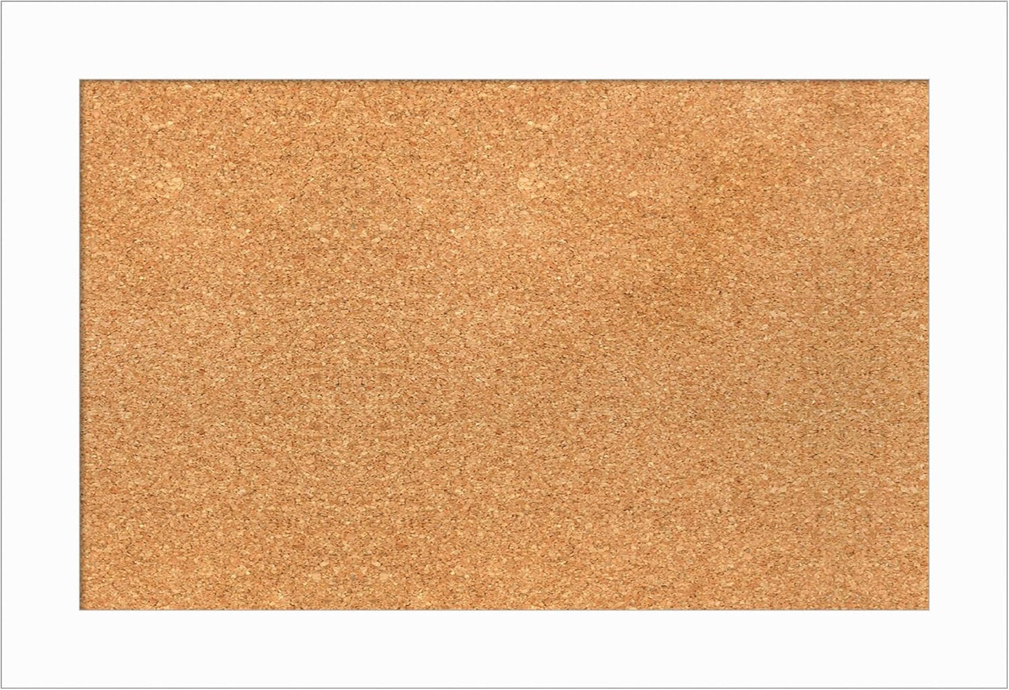 Amanti Art Natural Cork Board for Wall, 17x25 Vision Board with White Frame, Small Corkboard Office Decor for Home Organization, Casual Corkboard Pinboard to Display Items for Home Organization in