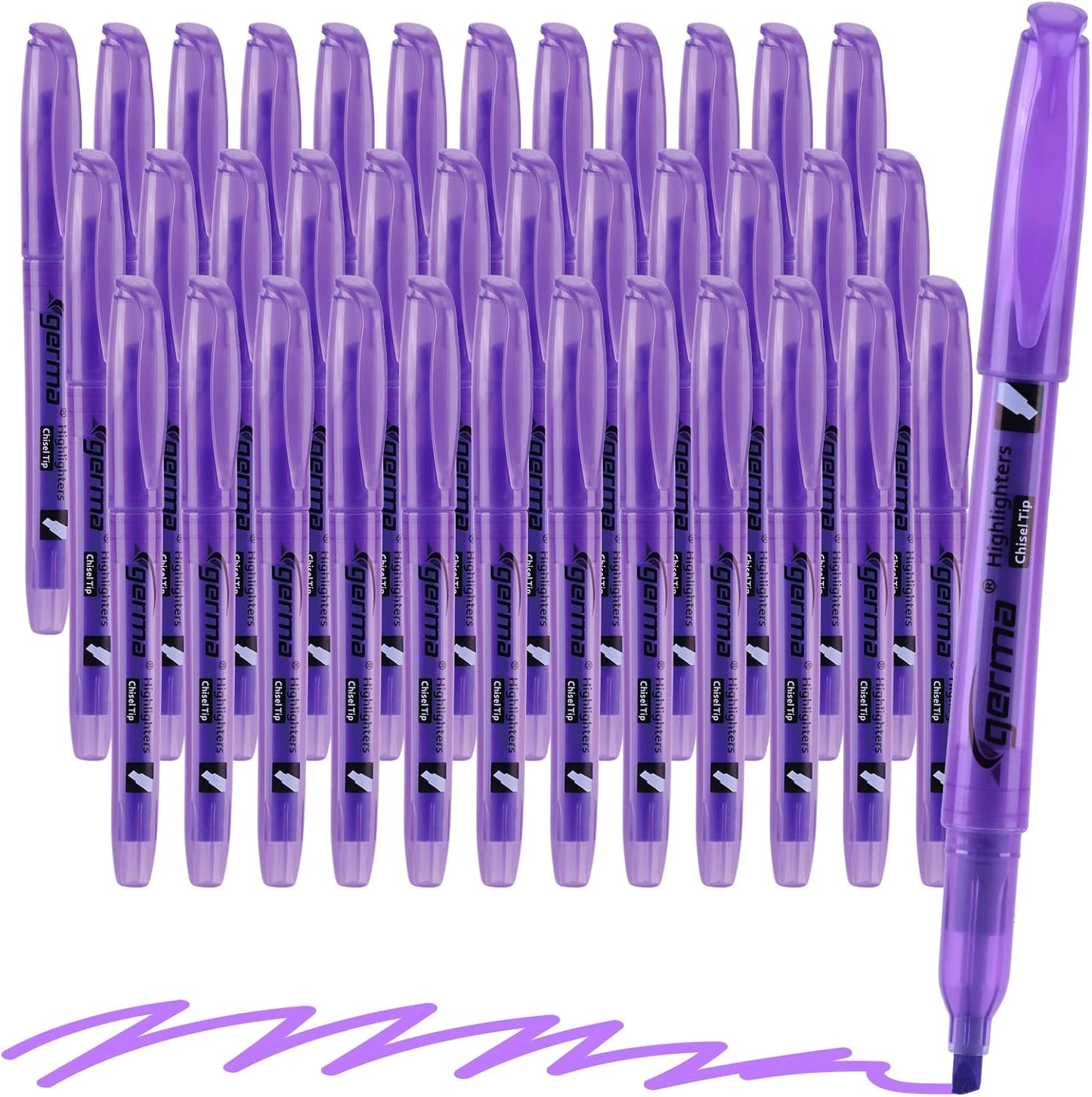 Purple Highlighters, 36 Pack, Chisel Tip Highlighter Pack, Quickly Drying, Perfect for Students Kids Adults Classroom, Office, School Supplies