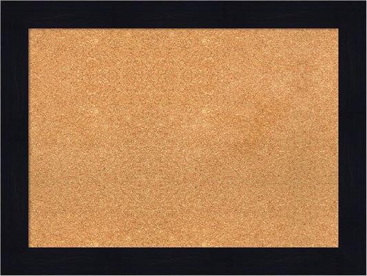 Amanti Art Natural Cork Board for Wall, 24x32 Vision Board with Blue Wood Frame, Medium Corkboard Office Decor for Home Organization, Rustic Farmhouse Corkboard Pinboard to display items for home