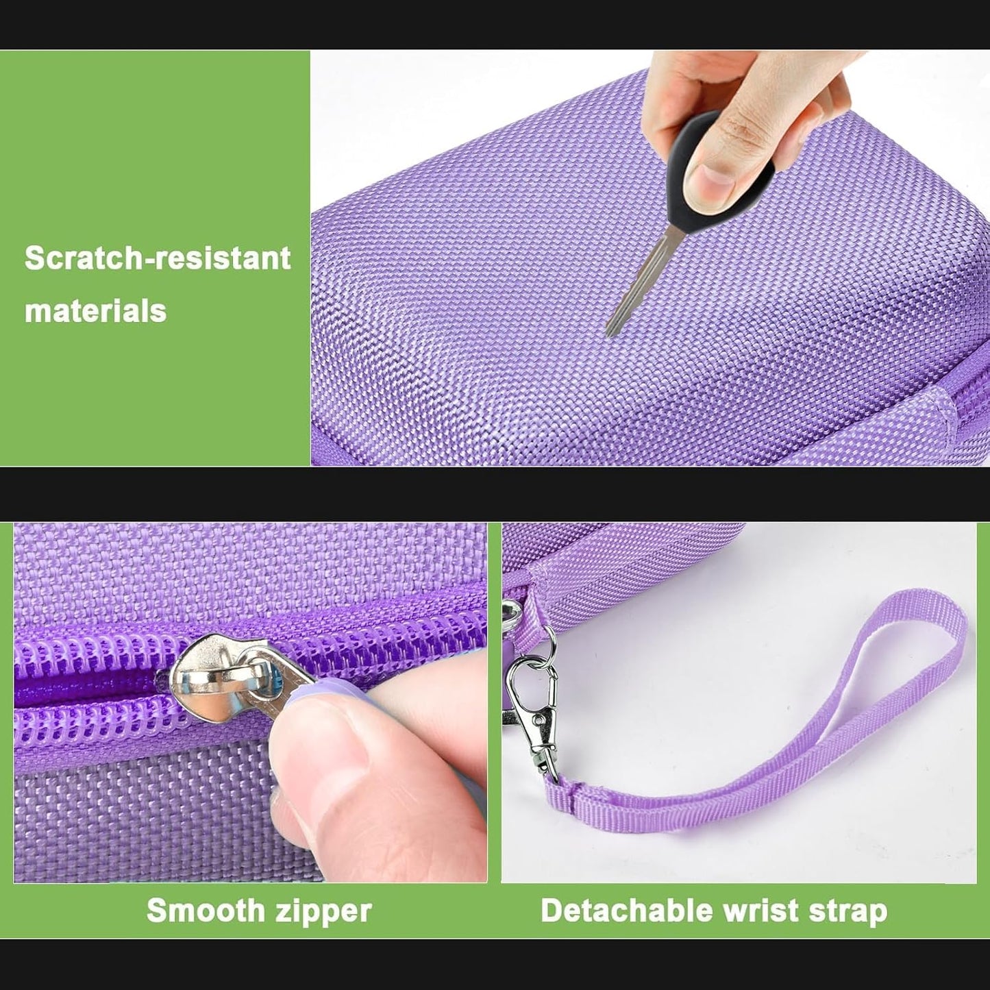 Case Compatible with VAHOIALD FHD 1080P Digital Camera/for CAMKORY Digital Point and Shoot/for KODAK PIXPRO FZ45-BK 16MP Vlogging/for IWEUKJLO/for Nsoela, Holder for SD Card More (Purple)