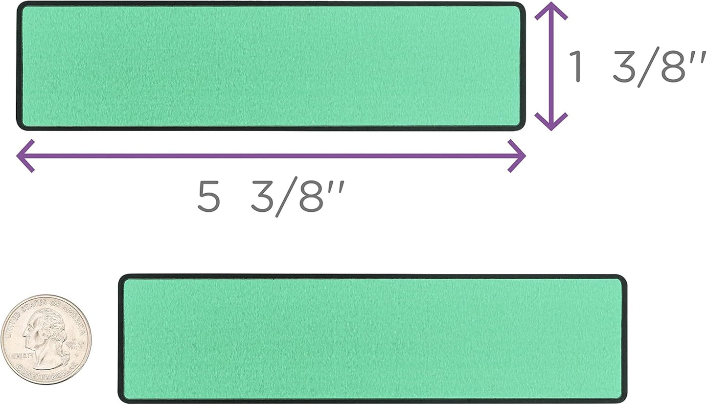 Carstens Adhesive Sticker Labels, 5 3/8” x 1 3/8”, Binder Labels for 1.5” – 4” Ring Binder Spines, Aqua, Roll of 200