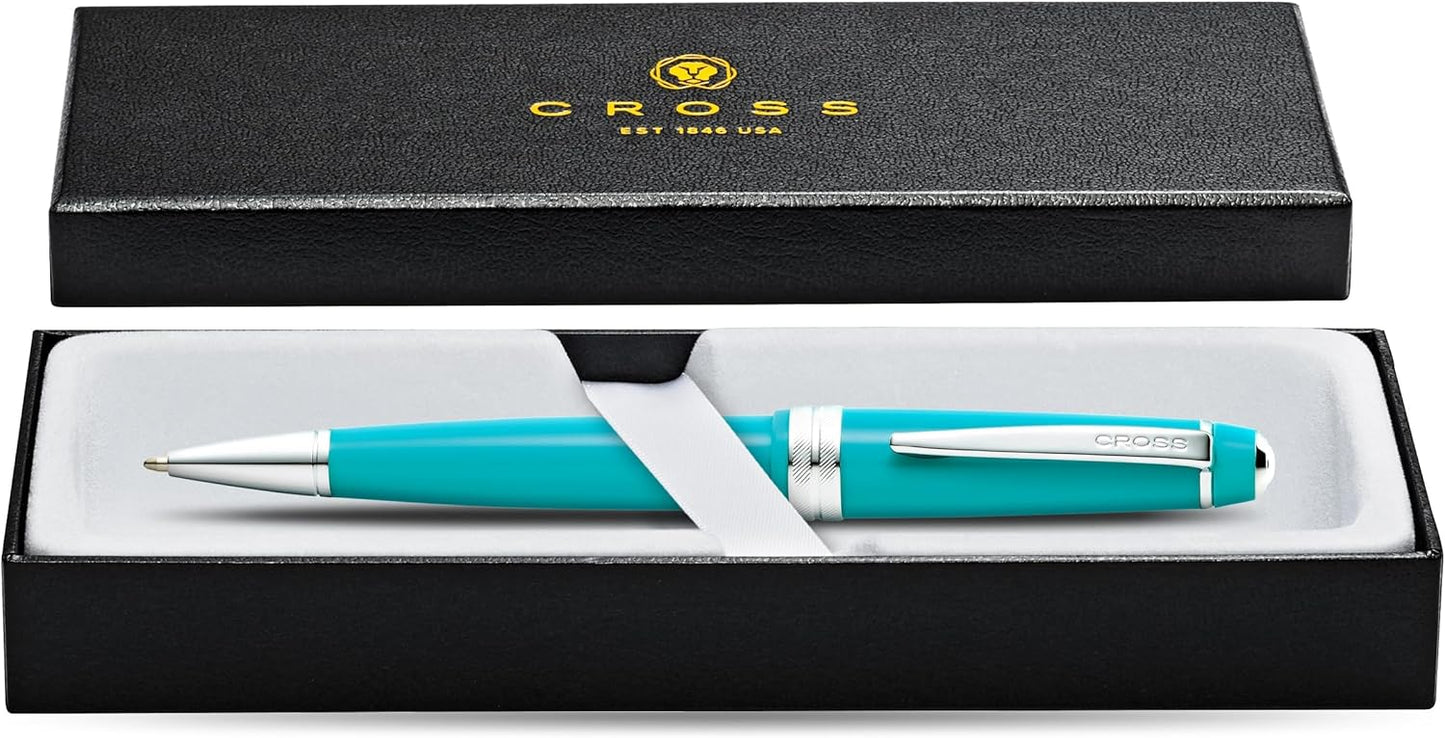 Cross Bailey Light Refillable Ballpoint Pen Presented in a Everyday Gift Box - Medium Point, Black Ink, Polished Teal