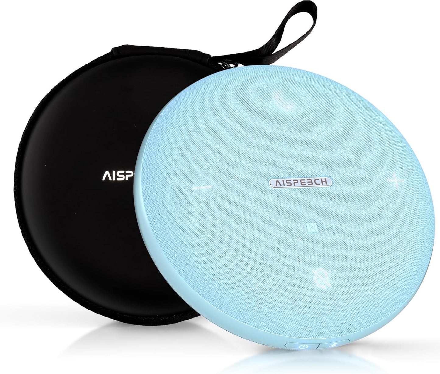 Bluetooth Conference Speakerphone M4 with AI Noise Reduction, AI Summaries, AI Transcription with 60-Language Support, 13FT 360° Voice Pickup,10-Hour Battery Life for Zoom and Teams, Blue