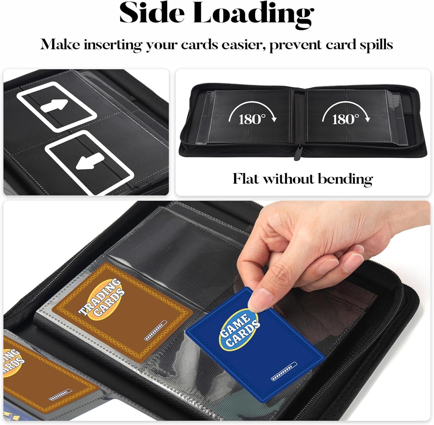 4 Pocket Card Binder for 320 Cards, Fabmaker Premium Zip Trading Card Binder, Portable PU Card Collection Binder, Collector Card Album, Card Folder for MTG, TCG, Sports Cards, Game Cards (Turquoise)