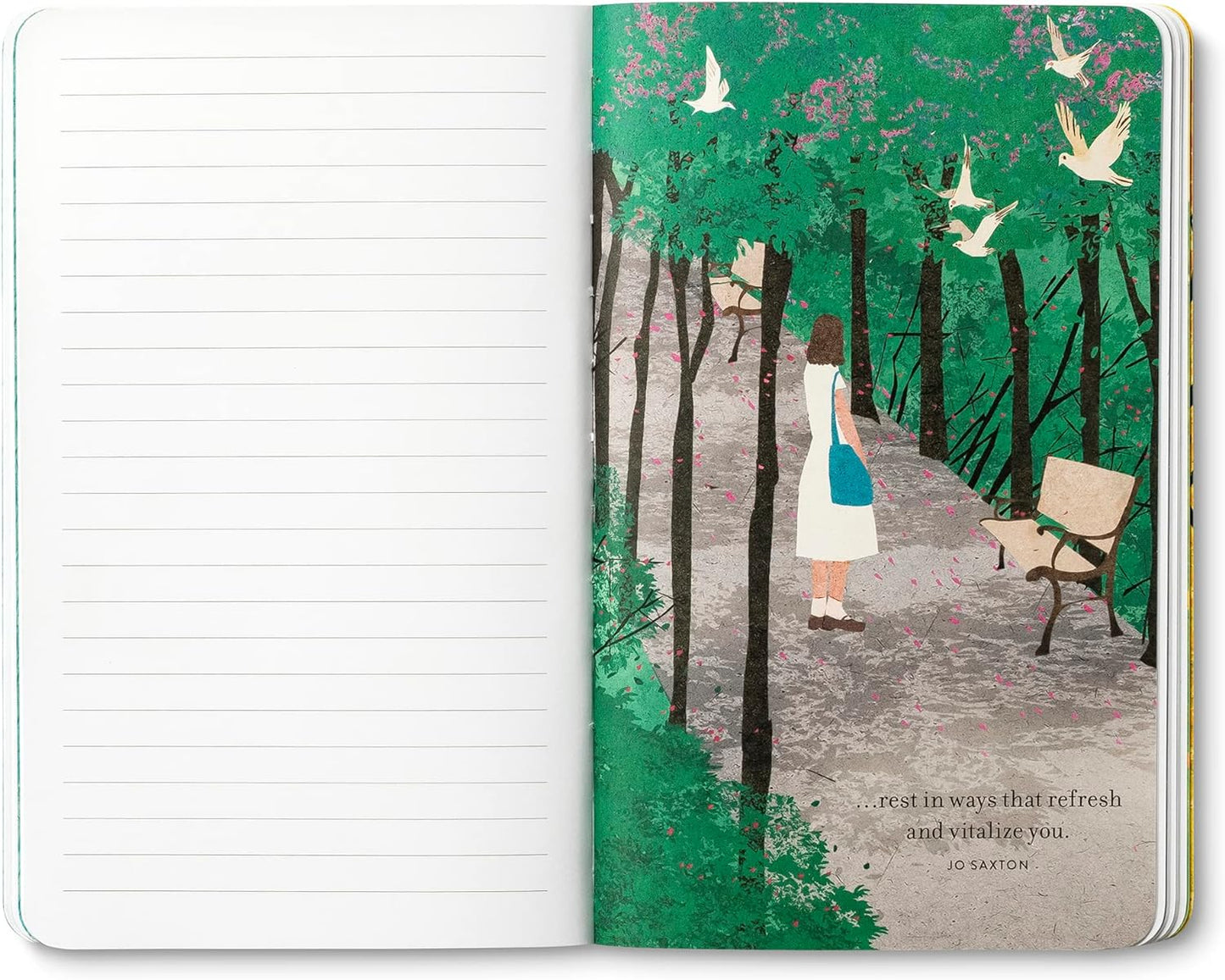 Compendium Softcover Journal - Sometimes the most important thing in a whole day is the rest we take between two deep breaths... – A Write Now Journal with 128 Lined Pages, 5”W x 8”H