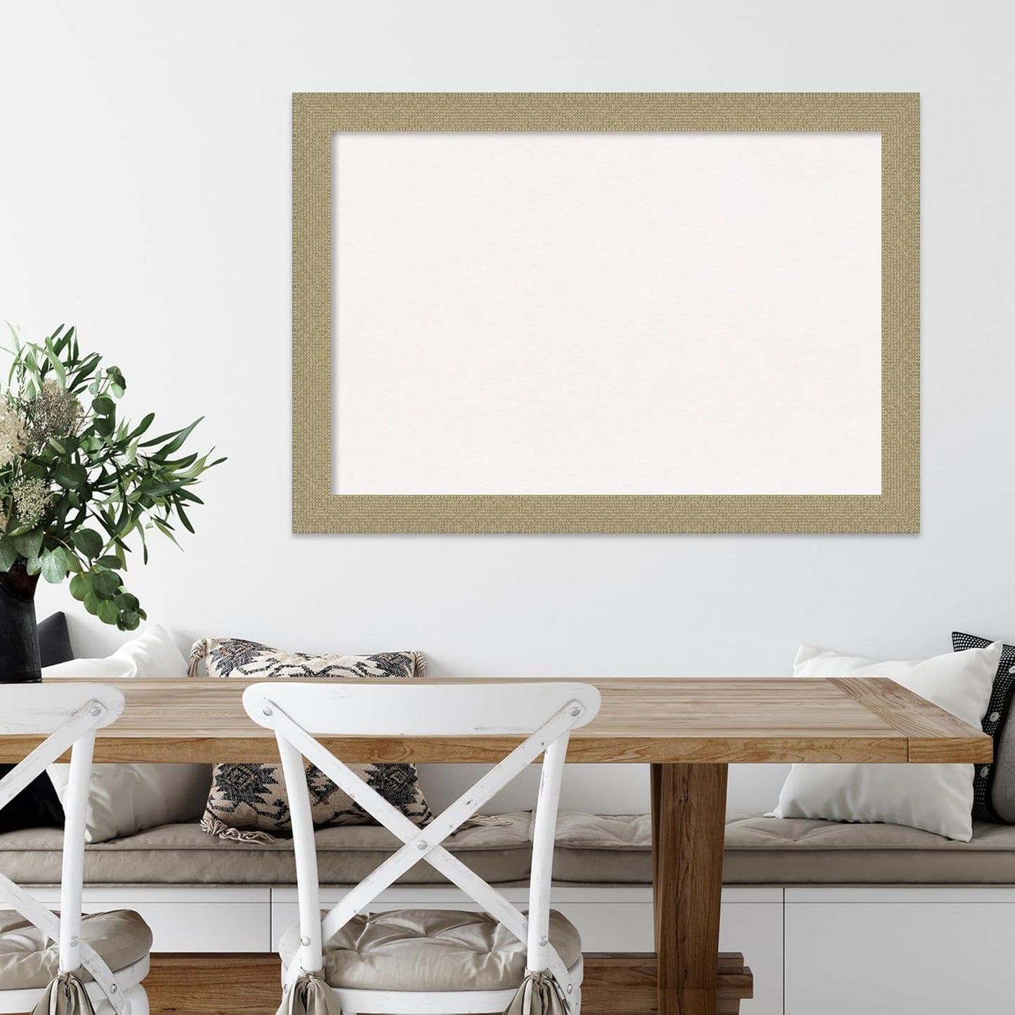 Amanti Art White Cork Board for Wall, 28x40 Vision Board with Gold Frame, Large Corkboard Office Decor for Home Organization, Casual Corkboard Pinboard to display items for home organization