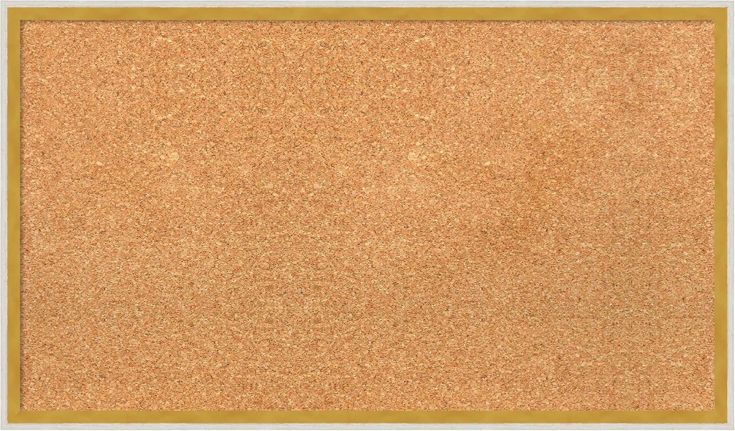 Amanti Art Natural Cork Board for Wall, 17x29 Vision Board with White Frame, Medium Corkboard Office Decor for Home Organization, Modern Corkboard Pinboard to Display Items for Home Organization in