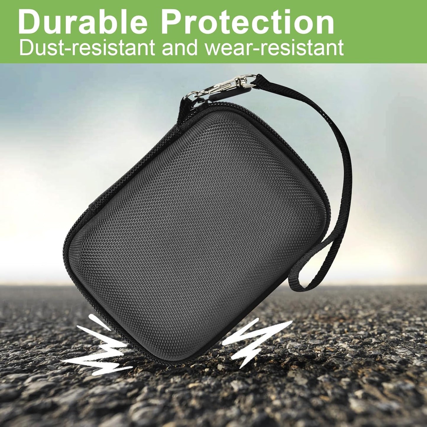 Digital Camera Case Compatible with VAHOIALD FHD 1080P/ for CAMKORY Digital Point and Shoot/for KODAK PIXPRO FZ45-BK 16MP Vlogging/for IWEUKJLO/for Nsoela, Holder for SD Card More- Black (Box Only)