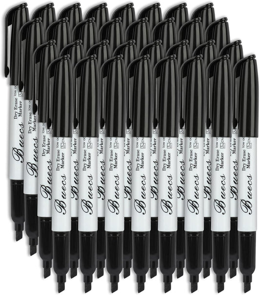 Black Dry Erase Markers, Low-Odor, 108 Count, Chisel tip, Perfect for Writing on Whiteboards, Dry-Erase Boards, Glass, School Office Supplies