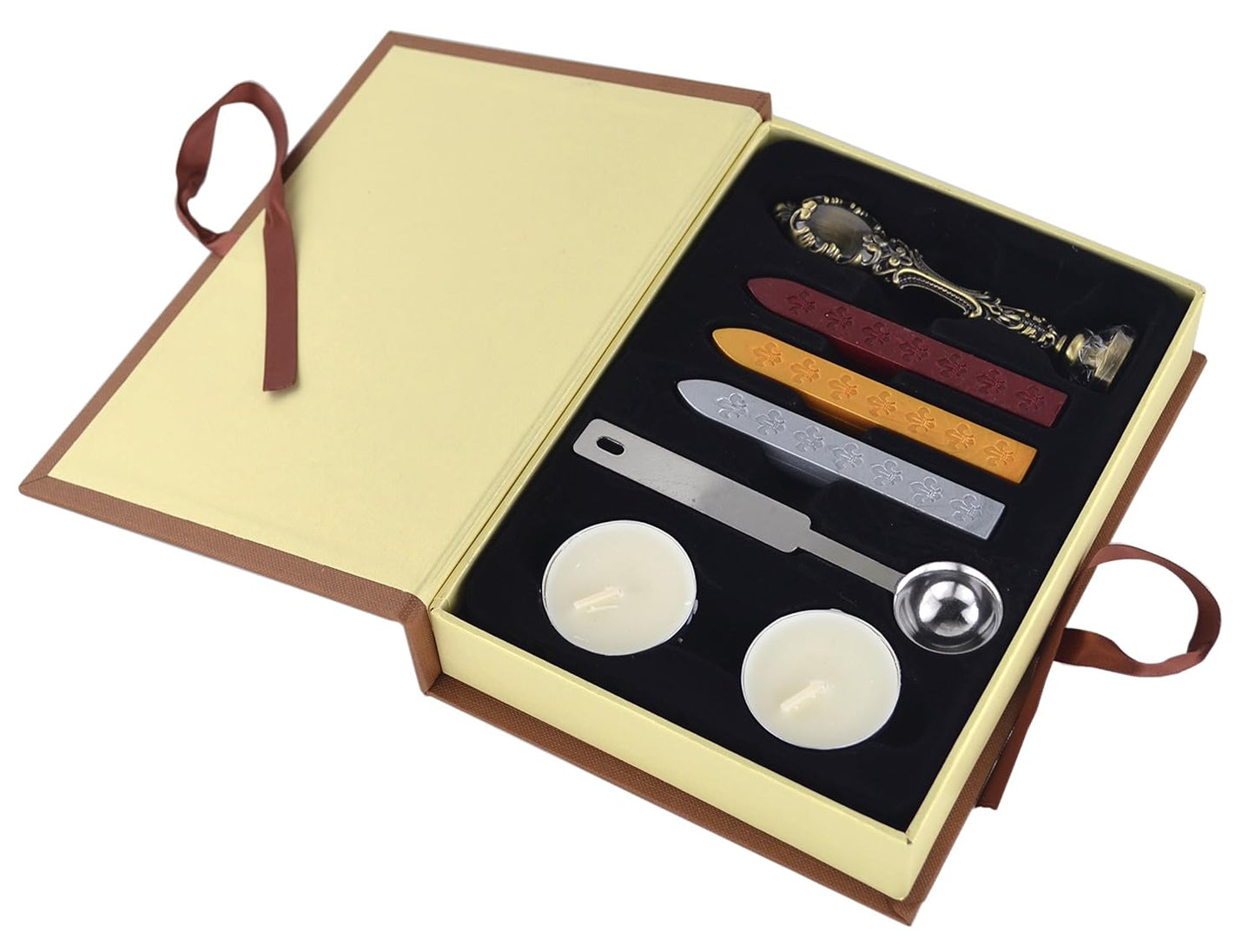 Samyo Creative Romantic Stamp Maker Classic Old-Fashioned Style Brass Color Wax Seal Sealing Stamp Vintage Antique Alphabet Initial Letter Set - (Letter O)