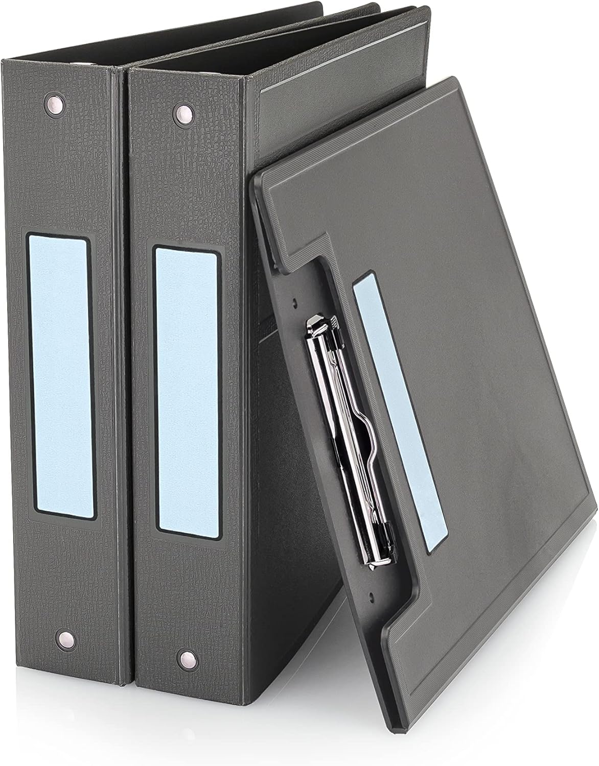 Carstens Adhesive Sticker Labels, 5 3/8” x 1 3/8”, Binder Labels for 1.5” – 4” Ring Binder Spines, Sky Blue, Roll of 200