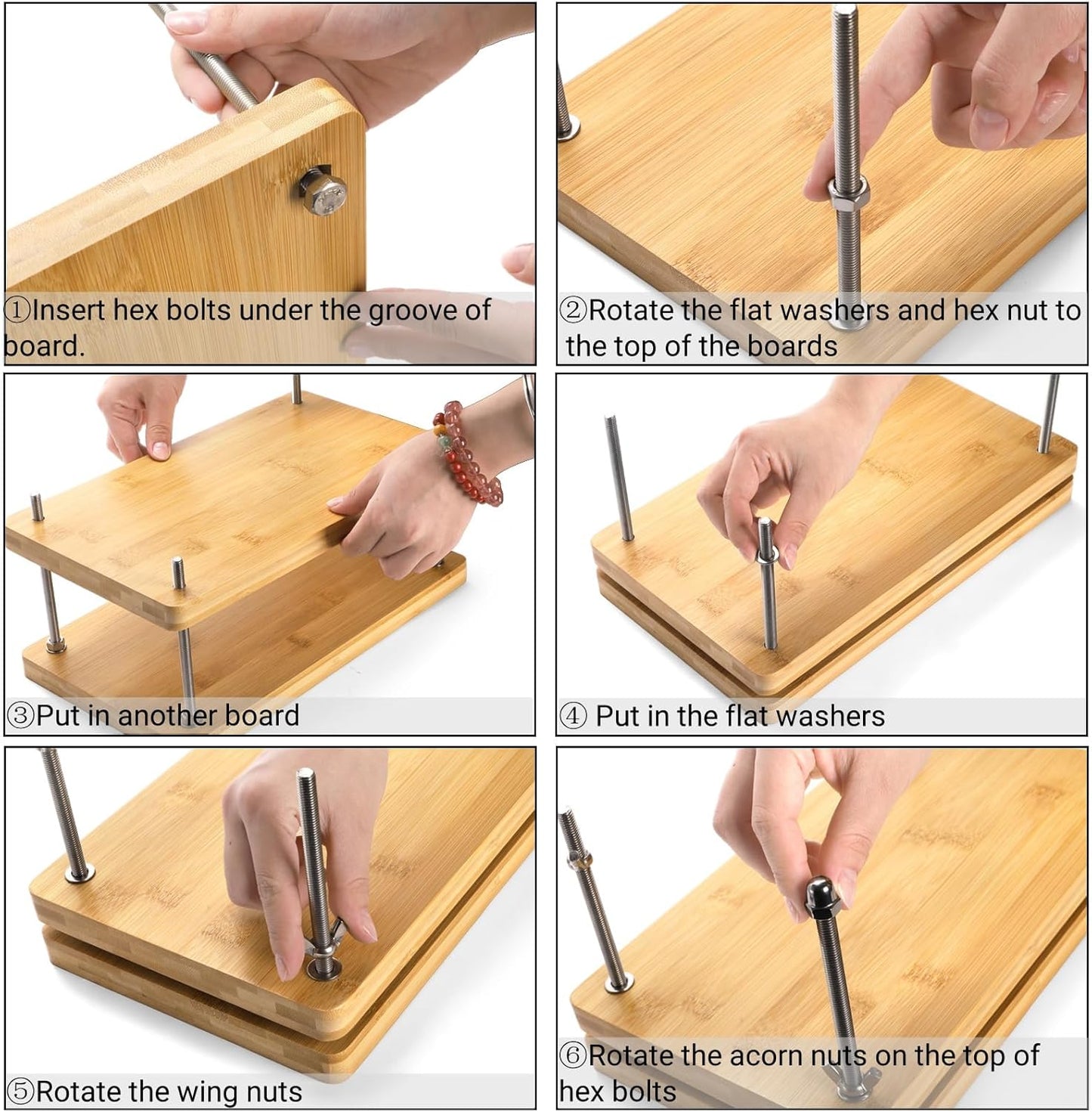 Noamus 13"x7.5" Book Press, 30pcs Bamboo Paper Press Bookbinding Kit, Portable Binding Supplies with Anti-Slip Mat, Handmade Flower Pressing Tools for DIY, Beginners Craft Enthusiasts, Easy Assemble