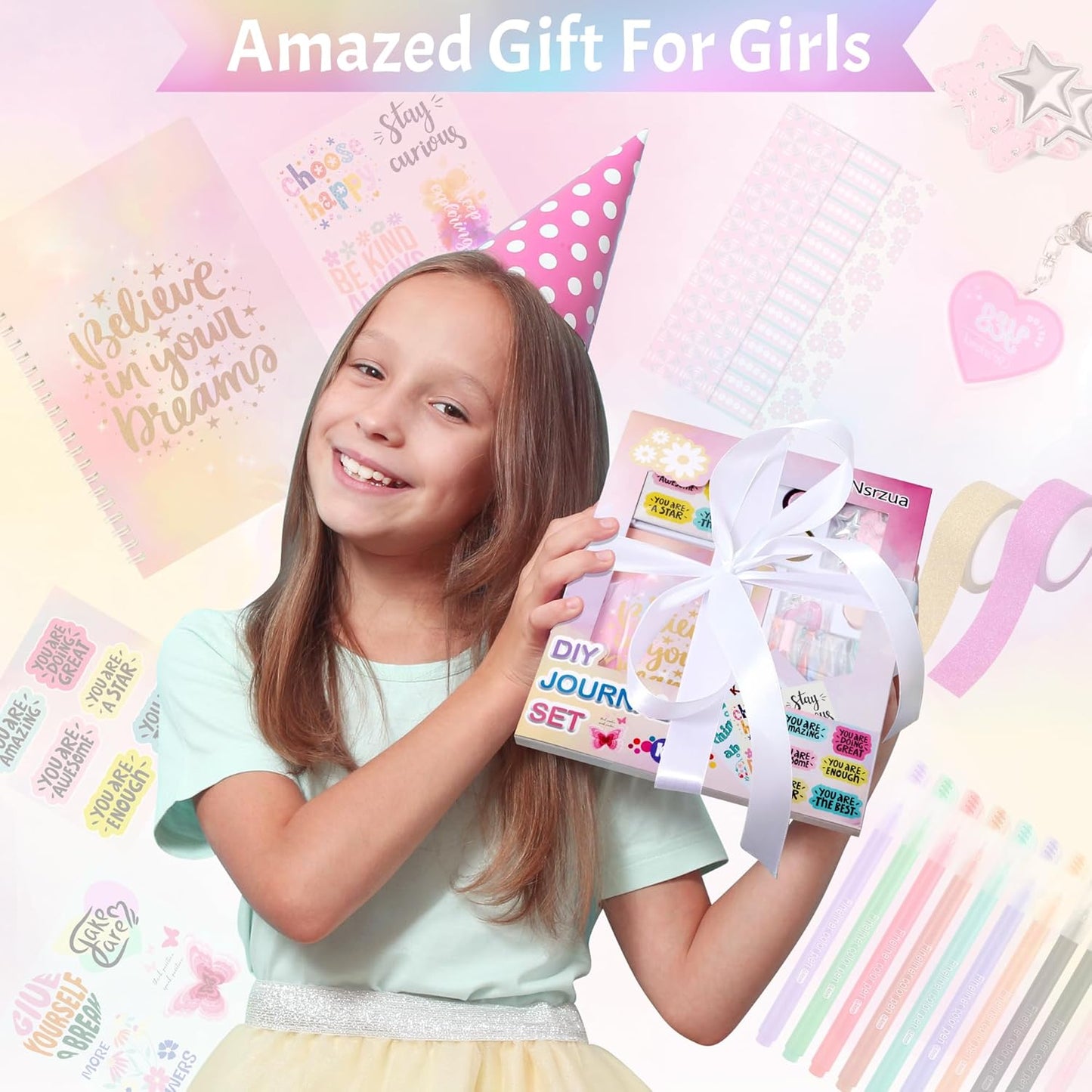 DIY Journal Kit for Girls,Toys for Ages 8-14 and Birthday Gifts for Girls