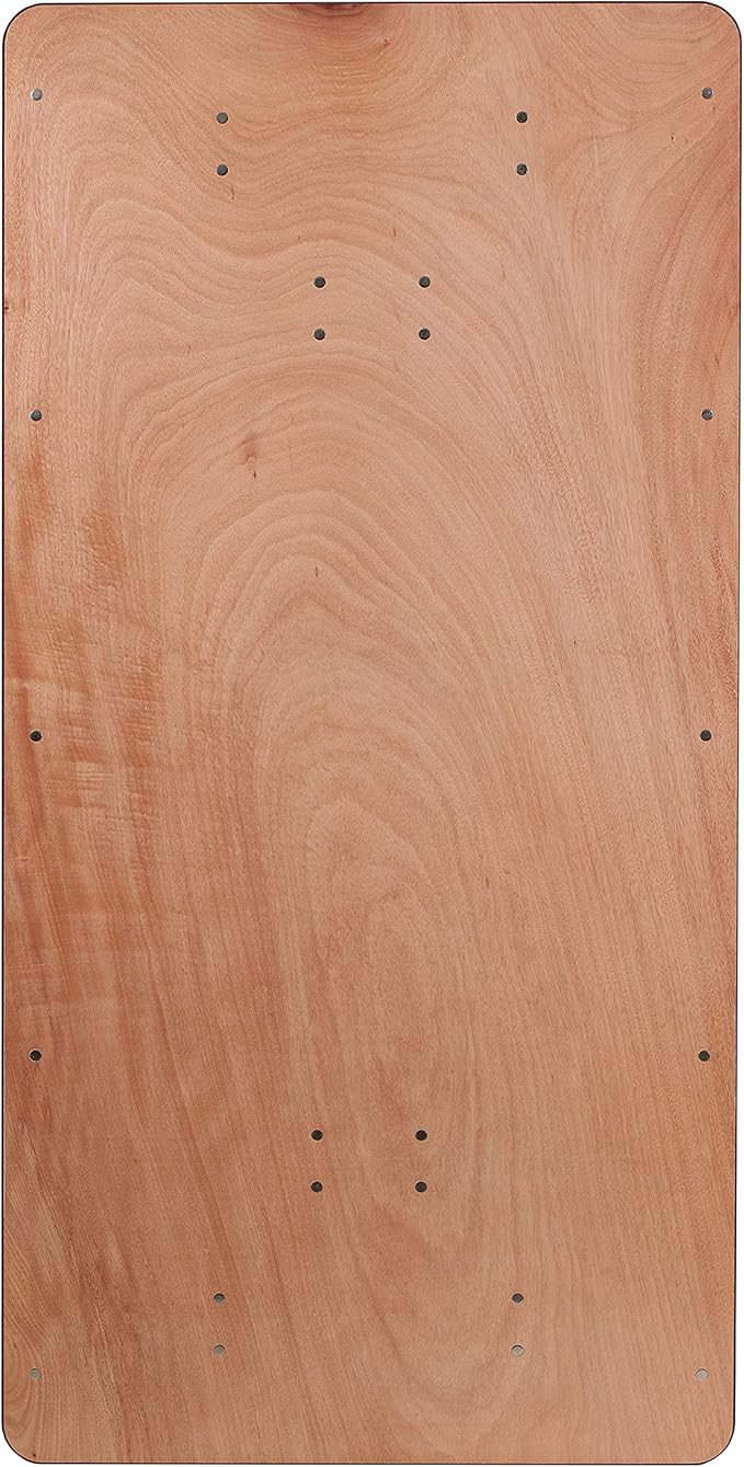 Flash Furniture Fielder 6' Rectangular All-Occasion Wood Folding Event Table, Foldable Portable Banquet Table with Wooden Top, Natural/Black