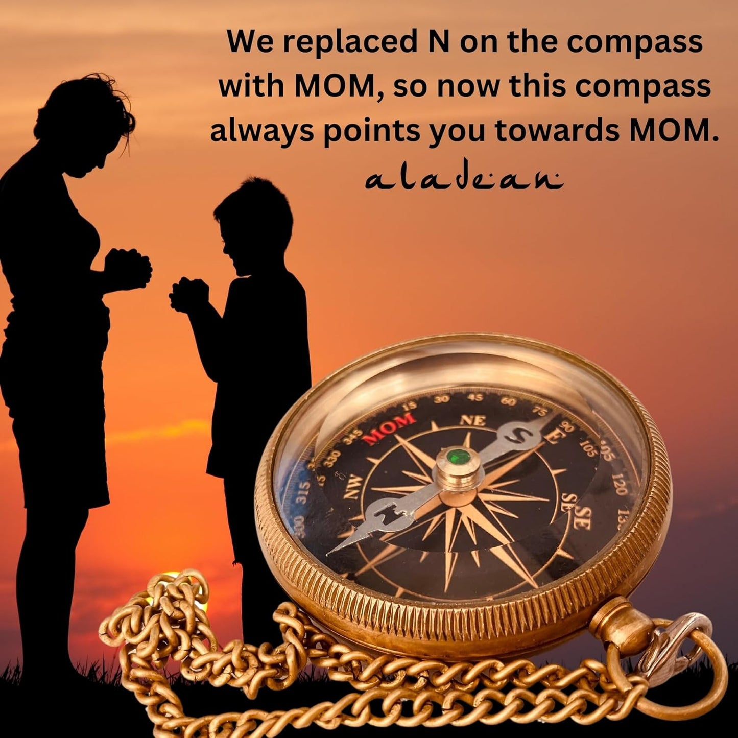 Gift for Son from Mom Dad | Engraved Compass 2" - Father to Son Gifts, Mom to Son Gifts for Graduation 2025, Birthday Baptism Confirmation Communion
