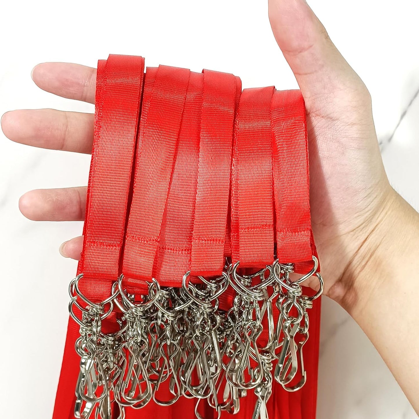 DE Breakaway Lanyards for Id Badges,Teacher Lanyard with with J-Hook Bulk Flat Lanyards for Name tag ID Badges Holder