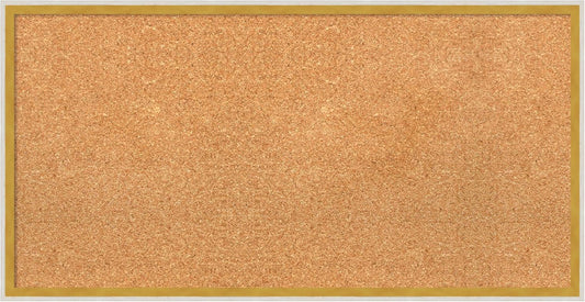 Amanti Art Natural Cork Board for Wall, 17x33 Vision Board with White Frame, Medium Corkboard Office Decor for Home Organization, Modern Corkboard Pinboard to Display Items for Home Organization in