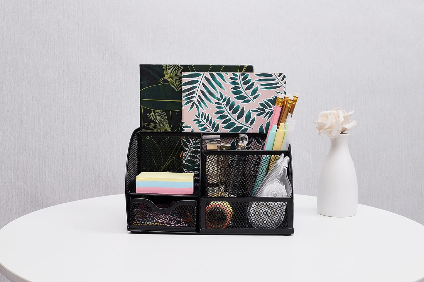 Annova Desk Organizer Wire Mesh 3 Tier Sliding Drawers Paper Sorter/Multifunctional/Premium Solid Construction for Letters, Documents, Mail, Files, Paper, Kids' Art Supplies (Gold)