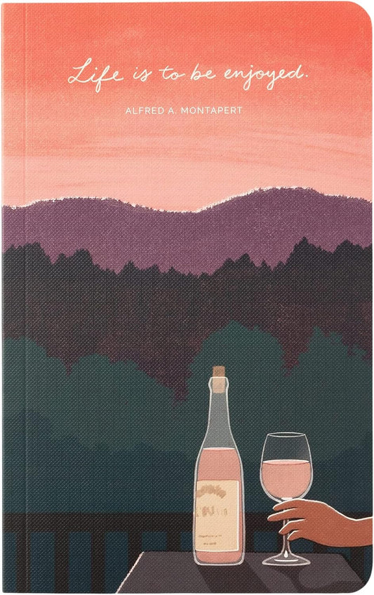 Compendium Softcover Journal - Life is to be enjoyed. – A Write Now Journal with 128 Lined Pages, 5″W x 8″H