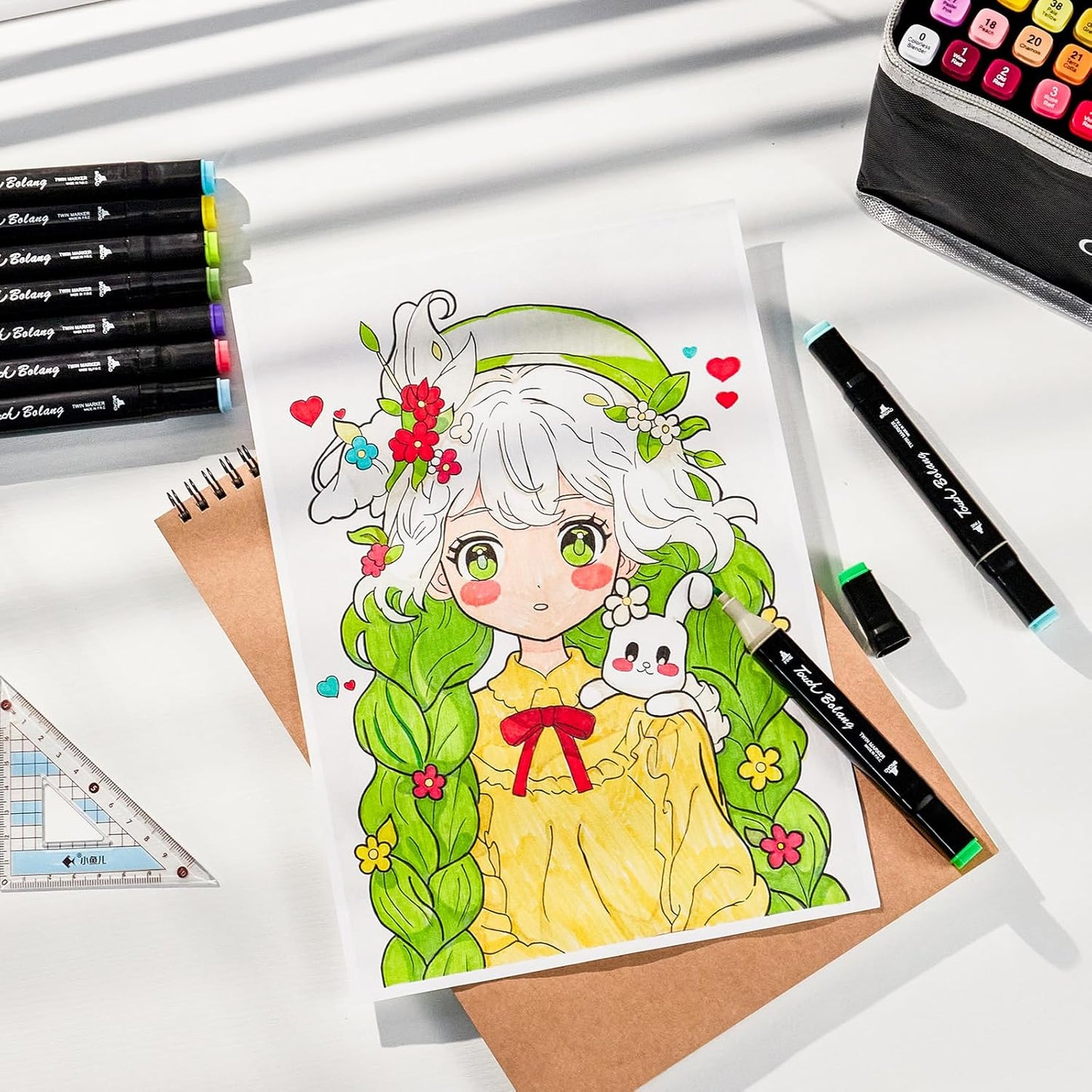 36 Colors Alcohol Markers - Dual Tip Permanent Art Markers Set for Coloring Drawing Painting, Fine and Chisel Tip Alcohol Based Pens with Storage Case for Adult Artists