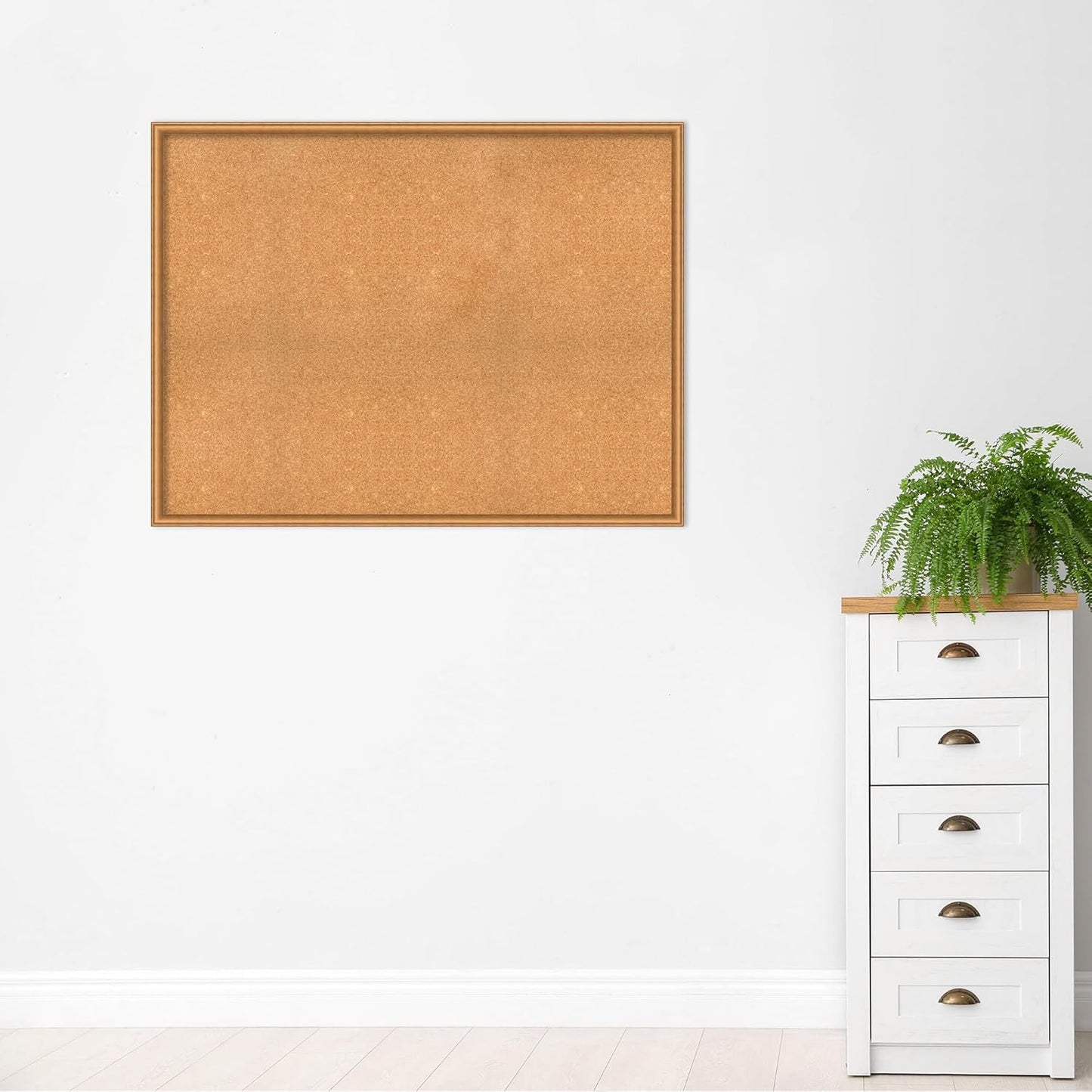 Amanti Art Natural Cork Board for Wall, 38x50 Vision Board with Bronze Frame, Oversize Corkboard Office Decor for Home Organization, Casual Corkboard Pinboard to Display Items for Home Organization