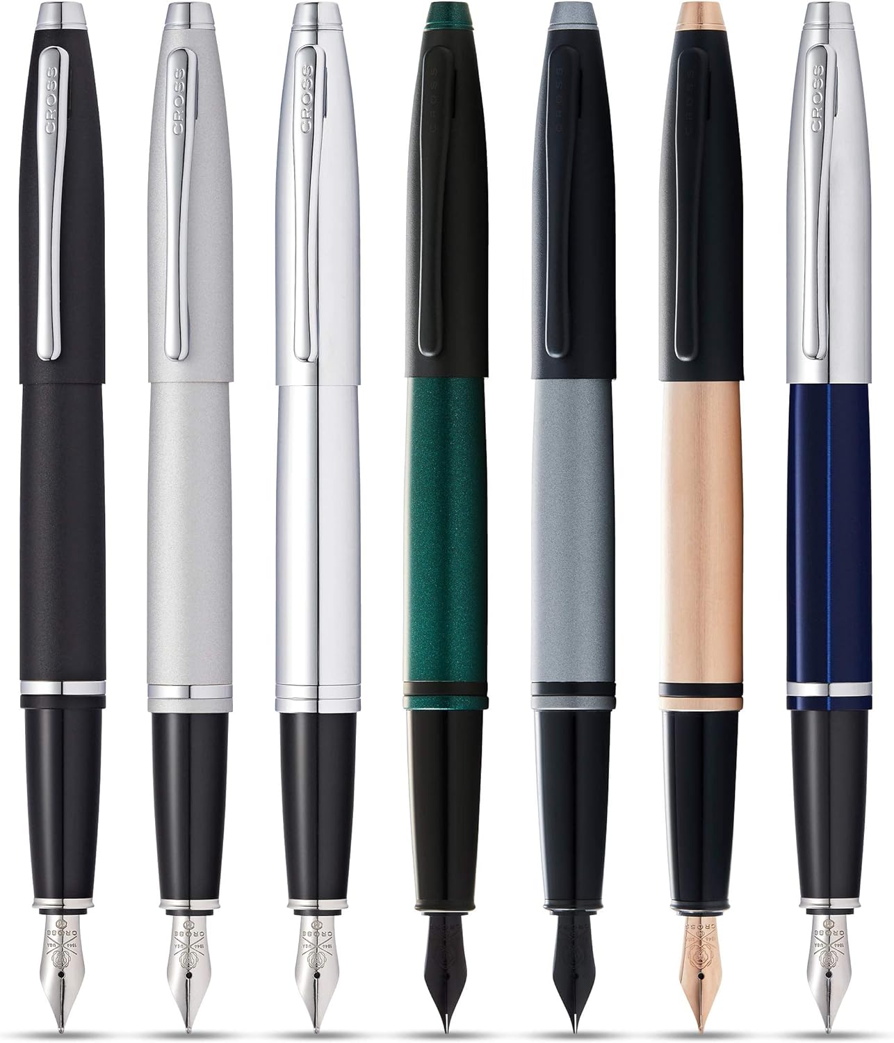 Cross Calais Refillable Fountain Presented in a Luxury Gift Box - Medium Point, Black Ink, Satin Chrome