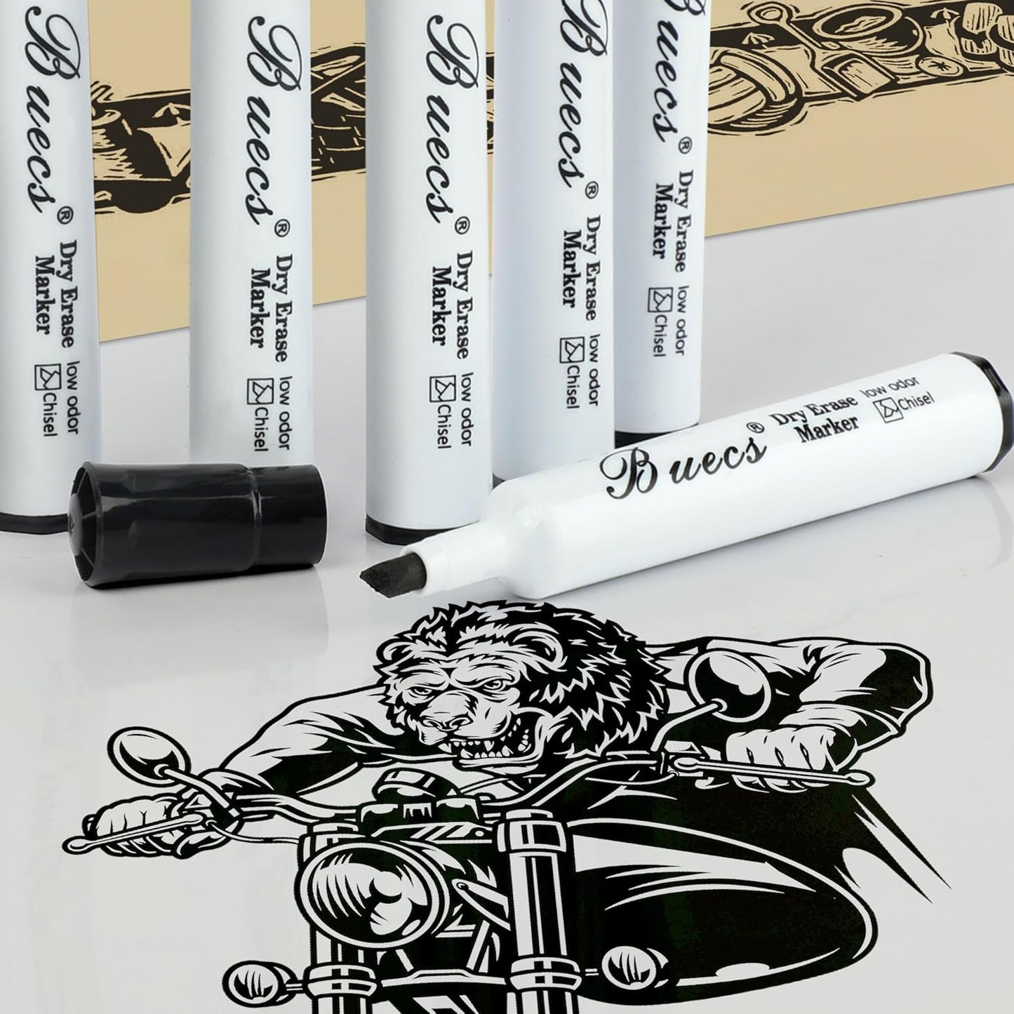 Black Dry Erase Markers, Low-Odor, 80 Count, Chisel tip, Perfect for Writing on Whiteboards, Dry-Erase Boards, Glass, School Office Supplies