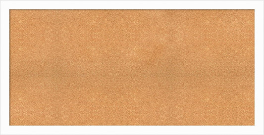 Amanti Art Natural Cork Board for Wall, 29x57 Vision Board with White Frame, Oversize Corkboard Office Decor for Home Organization, Casual Corkboard Pinboard to Display Items for Home Organization in
