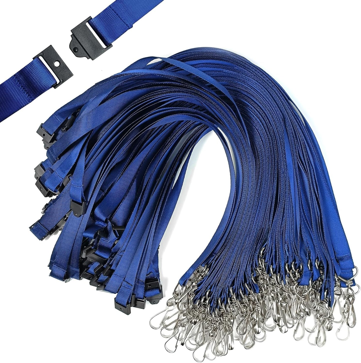 DE Breakaway Lanyards for Id Badges,Teacher Lanyard with with J-Hook Bulk Flat Lanyards for Name tag ID Badges Holder