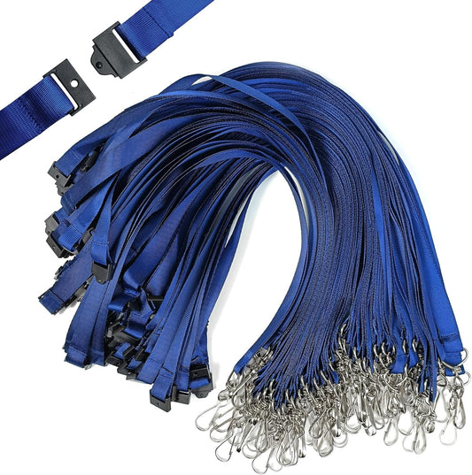 DE Breakaway Lanyards for Id Badges,Teacher Lanyard with with J-Hook Bulk Flat Lanyards for Name tag ID Badges Holder
