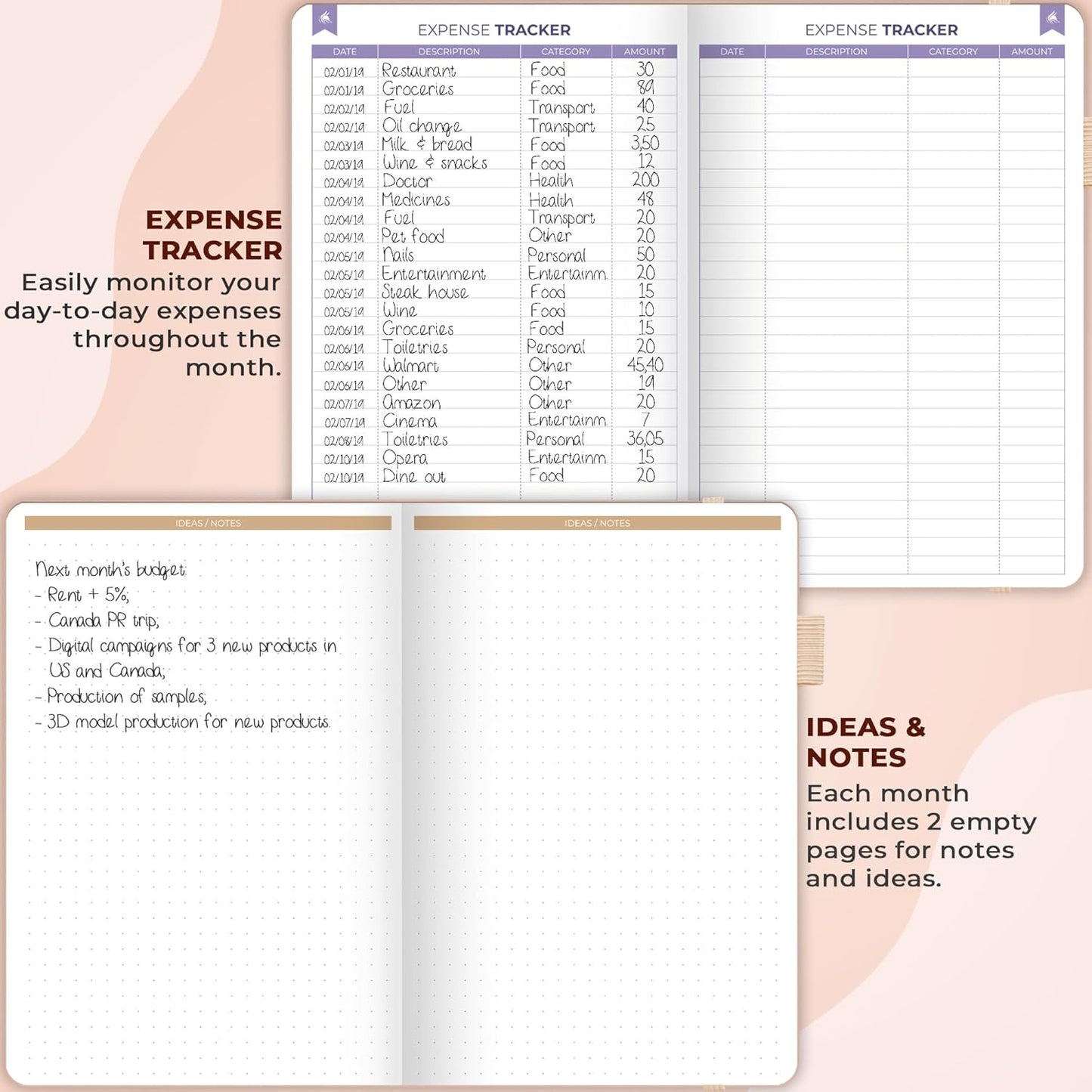 Clever Fox Budget Book 2.0 – Simple Budgeting Planner for Beginners – Financial Notebook with Money Spending, Debt & Bill Tracker (Rose Gold)