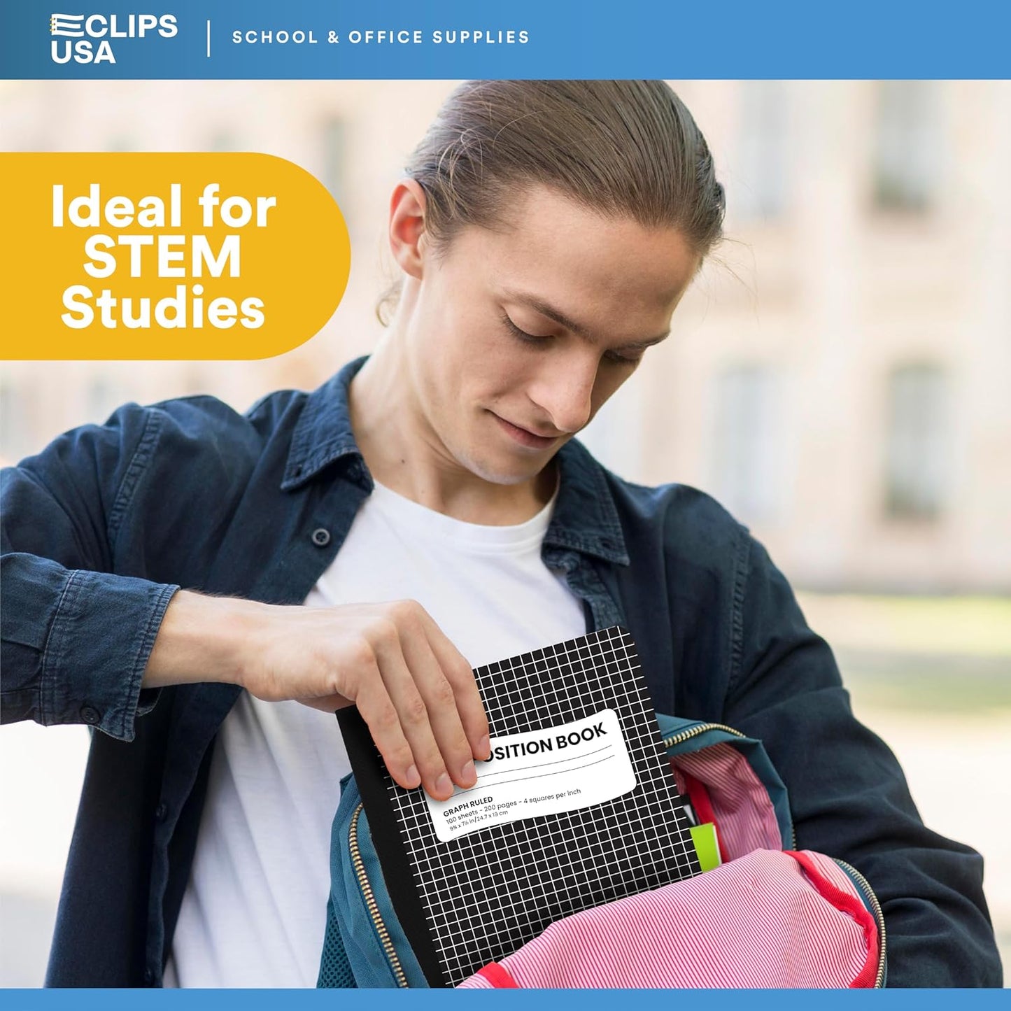 Composition Notebooks, Quad Ruled, Graph Paper Composition Notebook, Hard Cover Marble Graph Composition Notebook, 100 Sheets, 9.75″ x 7.50″ (24 Pack)